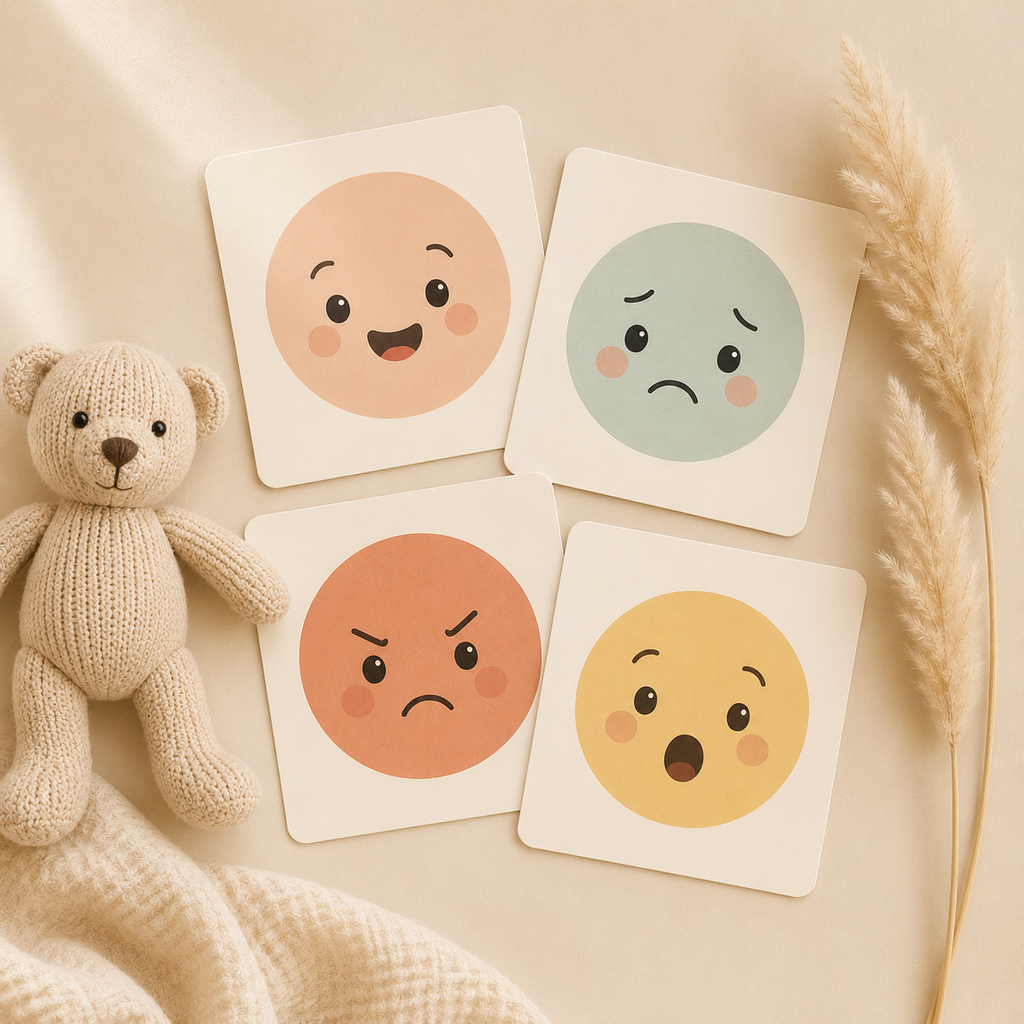 Emotions Bundle 💛 — 4 כרטיסי רגשות דיגיטליים לילדים