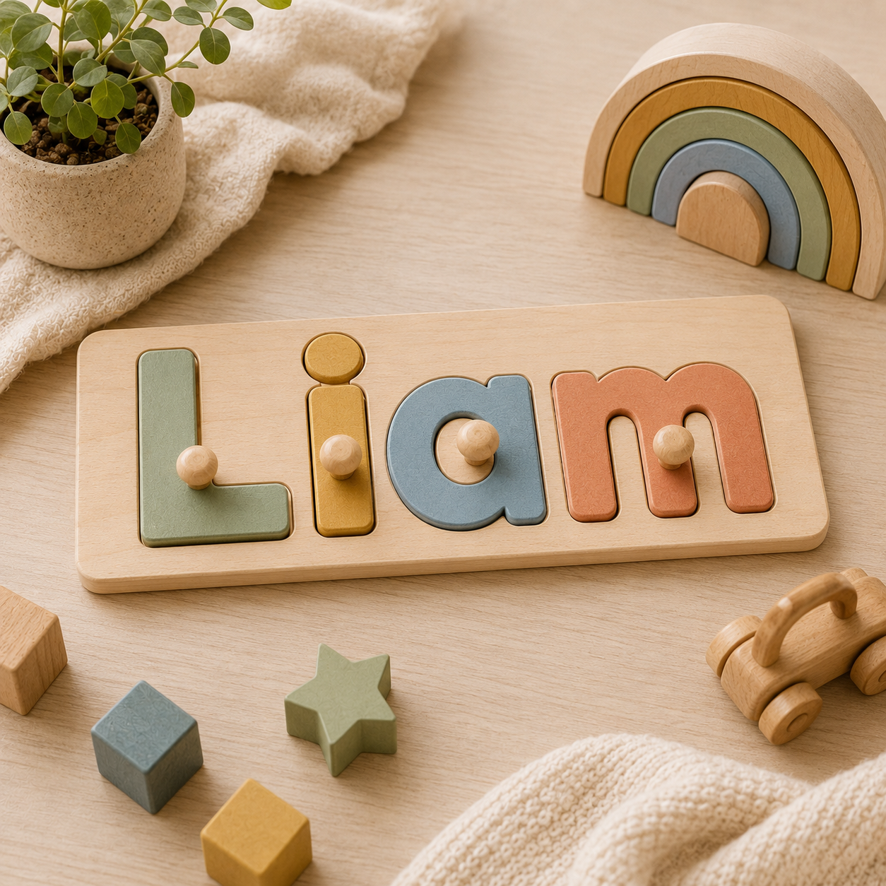 Name Puzzle — פאזל שם מעץ בהתאמה אישית