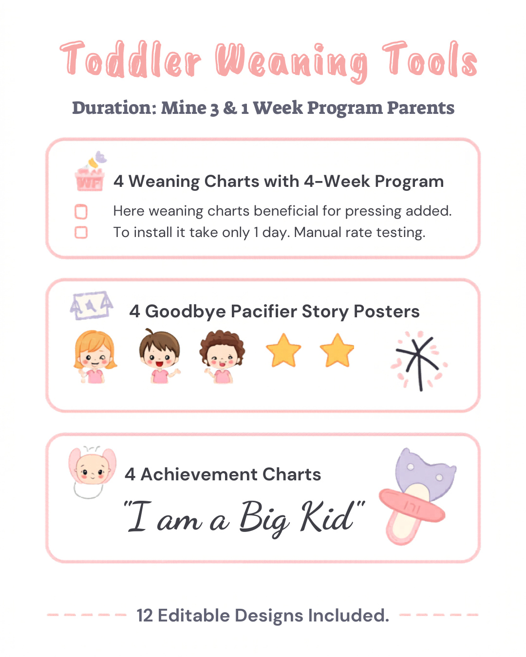 Kids Printables Bundle 🌈 —  טבלאות תגמול וסדר יום