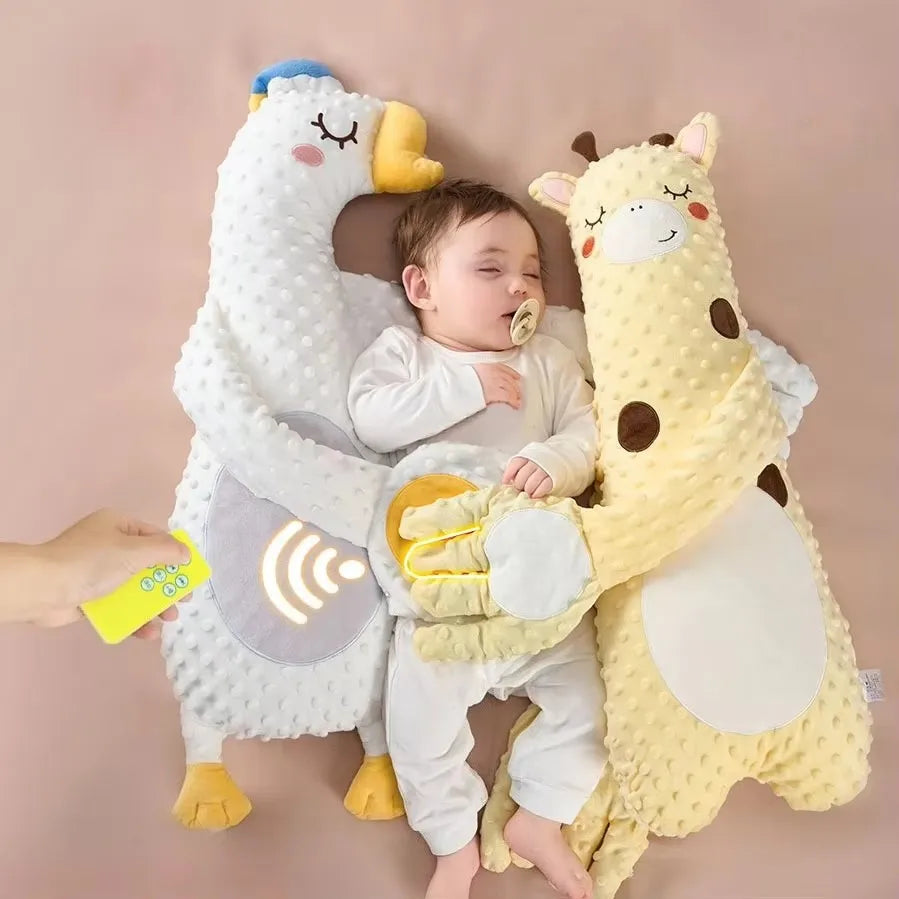 כרית מרגיעה לתינוק עם טפיחות אוטומטיות ושלט רחוק