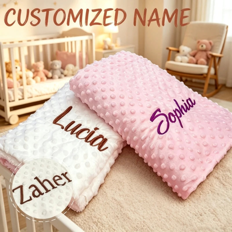 שמיכת תינוק עם שם בהתאמה אישית - Personalized Name Blanket