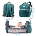 תיק החתלה 3 ב-1 — תיק גב + מיטה מתקפלת + טעינת USB 🎒