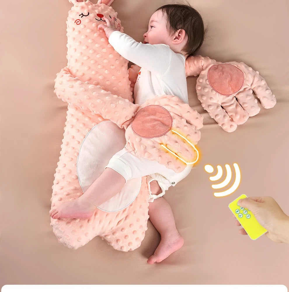 כרית מרגיעה לתינוק עם טפיחות אוטומטיות ושלט רחוק
